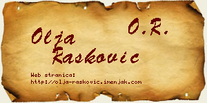 Olja Rašković vizit kartica